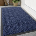 Smiry Front Door Mat Outside Entrance, Low Profile Rubber Doormat by Smiry