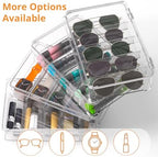 Sunglasses Organizer, Acrylic Clear Plastic Stackable Sunglasses Case - Image 6