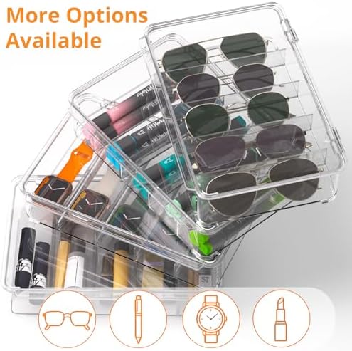Sunglasses Organizer, Acrylic Clear Plastic Stackable Sunglasses Case - Image 6
