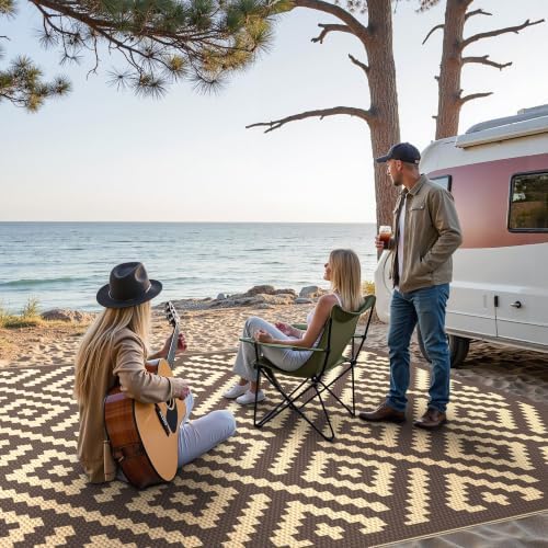 GENIMO Outdoor Rug, Waterproof Plastic Rugs 9'x12' - Image 3