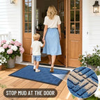 OLANLY Front Door Mat Outside Entrance 47x32, Heavy-Duty Rubber Doormat - Image 6