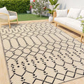 Smiry Outdoor Rug 8x10 ft Waterproof Reversible Boho Mat by Smiry
