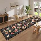 DUKINO 2x10 Runner Rug, Floral Washable Kitchen Runner Rug Non Slip - Image 3