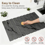 Large Stone Dish Drying Mat for Kitchen Counter, Quick Dry Stone Dishes Mats - Image 5