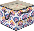 Boho Mandala Floral Shoe Organizer by Mardesigns