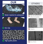 60 Pcs Floor Tiles, Pebble Pattern Plastic Interlocking Deck Tiles, Outdoor - Image 4
