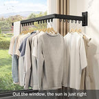 Wall Mounted Foldable Clothes Drying Rack, Heavy Duty 3-Fold Laundry Airer - Image 3