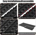 Plastic Interlocking Deck Tiles, 44 Pack, Simulated Stone Surface, Non-Slip - Image 3