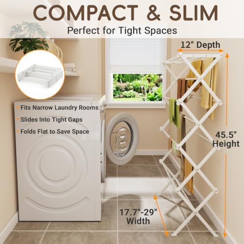 4-Tier Foldable Clothes Drying Rack - Image 2