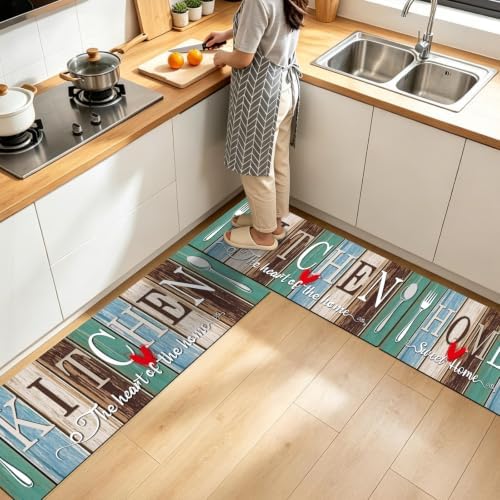 Kitchen Rugs Set 3 Piece, Non Slip Kitchen Mat - Image 3
