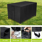 Waterproof Fire Pit Cover Rectangular 45"L x 23"W x 25"H Black - Image 2