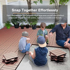 EchoDeck Interlocking Deck Tiles, 9 Pack Deck Tiles Interlocking Outdoor All - Image 2