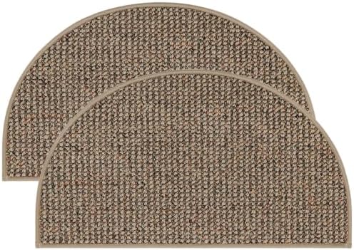 BEQHAUSE Dirt Trapper Door Mat Indoor 2 PCS Half Circle, 17x30 in by BEQHAUSE