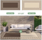 GENIMO Outdoor Rug, Waterproof Plastic Rugs 10'x20' - Image 4