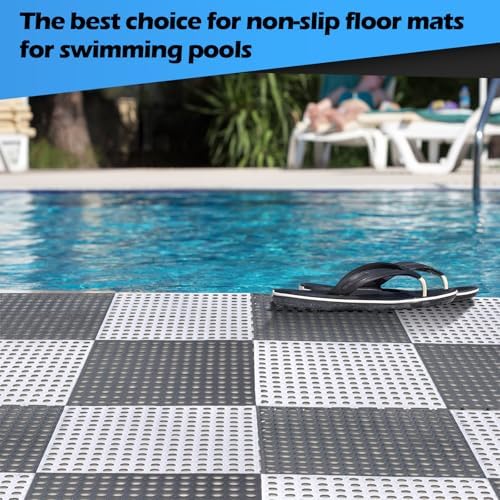 Tinideya 50 Pcs Drainage Interlocking Floor Tiles - Image 4
