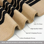 KILOCOCO Striped Rug 4x6 ft Washable Woven Front Door Rug - Image 4
