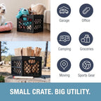 CleverMade Collapsible Milk Crate - 25L - Obsidian - Image 2