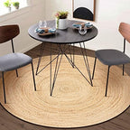 Hausattire Jute Braided Woven Area Rug 5 Feet Round - Image 5