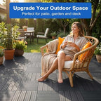 9 PCS 12x12 Inch Plastic Interlocking Deck Tiles - Image 4