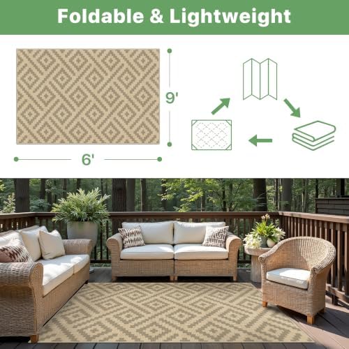 GENIMO Outdoor Rug, Waterproof Plastic Rugs - Image 2