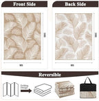 Pauwer Waterproof Outdoor Rug 8x10, Plastic Straw Patio Rug, Leaf Brown - Image 3