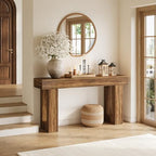 LITTLE TREE 63 Inches Long Sofa Table, Industrial Console Table - Image 5