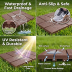 44 PCS 12"x12" Interlocking Deck Tiles - Image 2