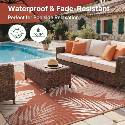 GENIMO Outdoor Rug, Waterproof Plastic Rugs - Image 4