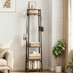 Coat Rack Freestanding with 3 Shelves and 7 Hooks - Image 2