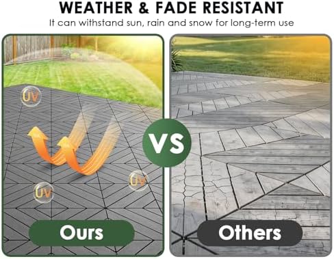 72 PCS Plastic Interlocking Deck Patio Tiles - Image 6