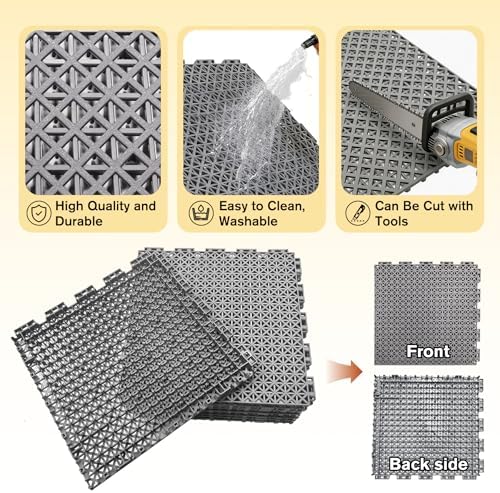 Wibeelee 14 PCS Interlocking Outdoor Playhouse Mats 36 X 48 Inches Waterproof - Image 4