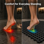 24 Pcs Interlocking Drainage Floor Tiles, 12 Inch Plastic Non Slip Mats - Image 5