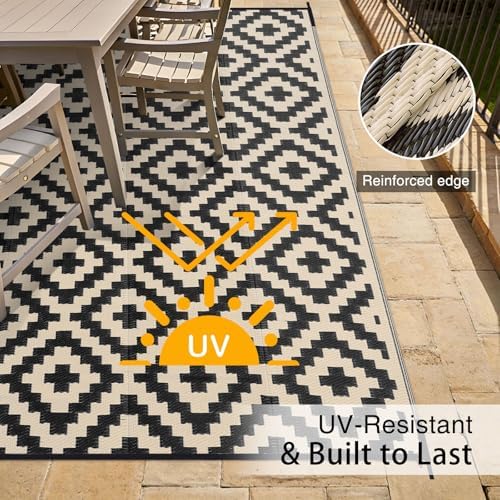 OLANLY Outdoor Rug 9x12 ft Waterproof Reversible Mat - Image 4