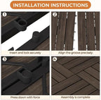Yaheetech 27PCS Interlocking Deck Tiles Outdoor Patio Floor - Image 4