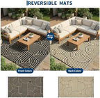 Garvee Reversible Rainbow Outdoor Rug 5x8 - Image 5