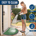 Smiry Half Circle Front Door Mat Outside Entrance, Rubber Doormat - Image 6