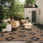 SAND MINE Waterproof Outdoor Rug 6x9 ft, Reversible Plastic Straw Area Rug - Image 6