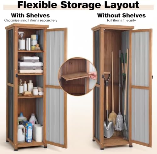 62" H Tall Narrow Outdoor Storage Cabinet - Image 4