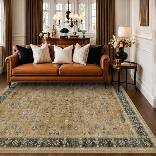 Traditional Washable 6x8 Area Rug by HazoHaus