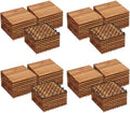 Yaheetech 108PCS Deck Tiles Acacia Wood Interlocking Outdoor Flooring by Yaheetech