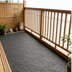 44 Pcs Dark Gray Stone Texture Interlocking Decking Tiles, 12x12 Inch - Image 2
