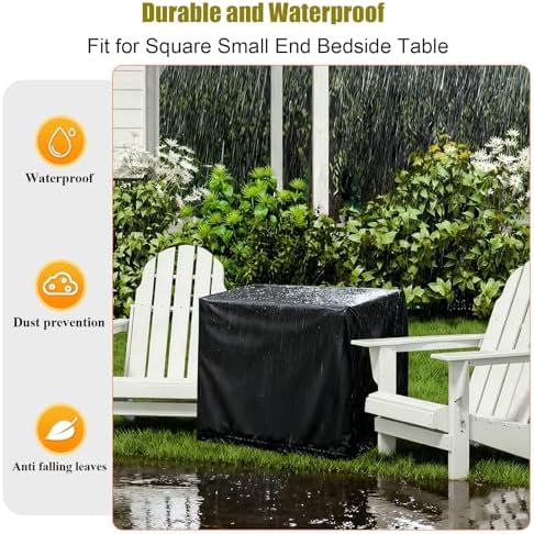 End Tables Cover, Outdoor Side Table 18.9x11.8x23.6in - Image 3