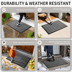 Yimobra Indoor Outdoor Mats for Front Door, Mix Grey - Image 4