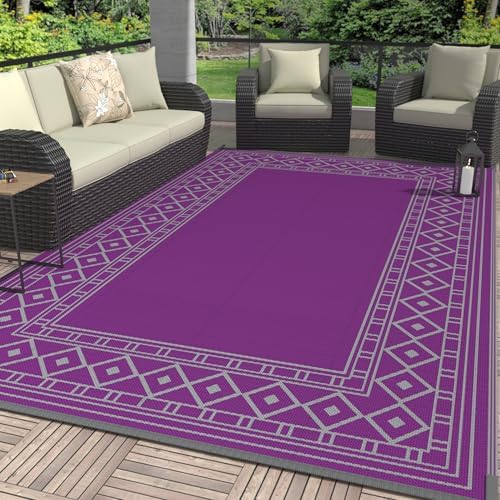 GENIMO Outdoor Rug, Waterproof Plastic Rugs by GENIMO