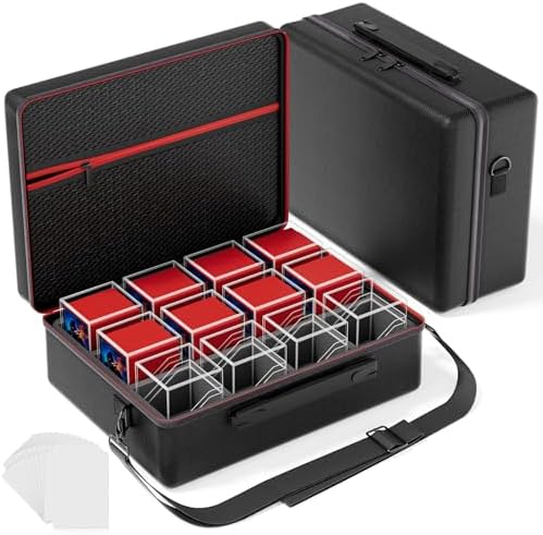 Proijeut Card Deck Box with Portable Case, 12 Pack Clear Commander Deck Box by PROijeut