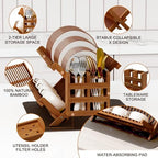 Greenual Teak Dish Drying Rack - Image 5