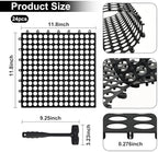 24 Pcs Interlocking Drainage Floor Tiles, 12 Inch Plastic Non Slip Mats - Image 2