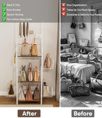 3-Tier Tall Purse Organizer Rack Stand, Bag Storage Holder - Image 7