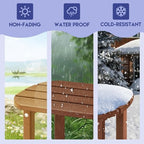 LZRS 2-Tier Patio Side Table, Heavy Duty HDPE Outdoor End Table - Image 5