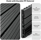 44 Pack Gray 12x12 Outdoor Interlocking Plastic Deck Tiles, Waterproof All - Image 6